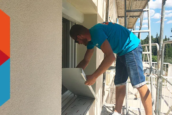 Habillage des appuis de fenêtre, Chantier ITE à Nîmes